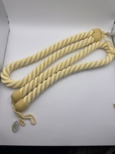 Laura Ashley Cowslip Tie Backs One Pair Rope Yellow Vintage