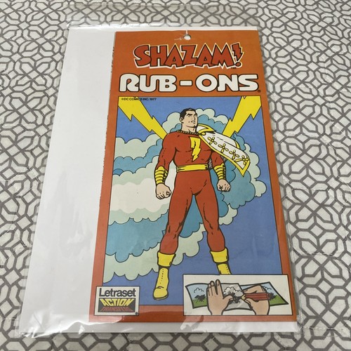 Shazam rub ons letraset - shazam!,