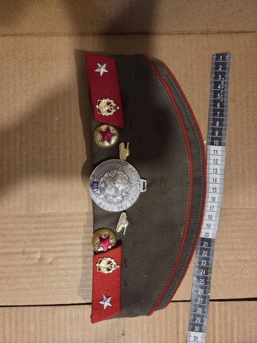 Soviet era military side cap - military,