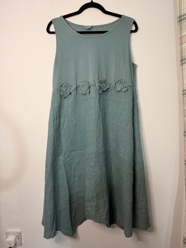 Italian linen sage - linen, green