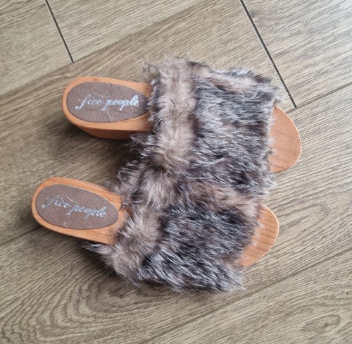 Free people faux fur clogs - faux,