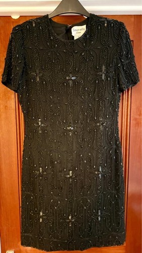1980s vintage silk - , beaded