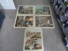 5 SCHOOL POSTERS FROM THE 1950S/60S UK INDUSTRIES  Y SIZE 23" X 17" AS PHOTOS