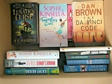 JOBLOT/WHOLESALE BOX of 20-30 Hardback Fiction BOOKS 