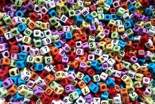 SALE 🌟 3 for 2 🌟 100 Mixed Number Cube Pony Beads 6mm For Craft, Jewellery