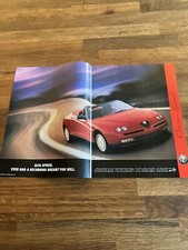 Original 1997 Spider 16v Red Magazine Advert Frame Ready Modern Classic Retro
