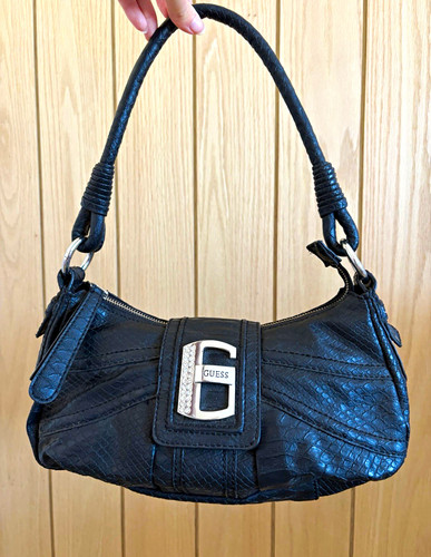 Vintage guess black faux - vintage,