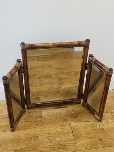 Vintage bamboo tri folding - vintage,