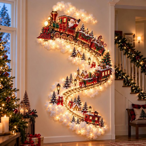 Led christmas magic trail wall - led,