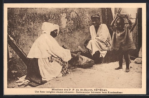 Old postcard senegal missions - senegal,,