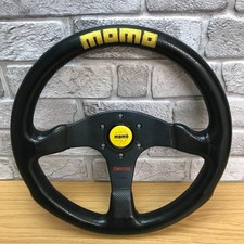 Genuine Momo Competition Evo Black Leather 350mm steering wheel. Dated 2000. 7D