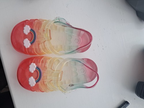 Kids rainbow jelly sandals - rainbow,