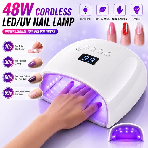 White 48w cordless wireless - white,