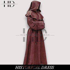 Men's Mahroon Wool Monk Robe