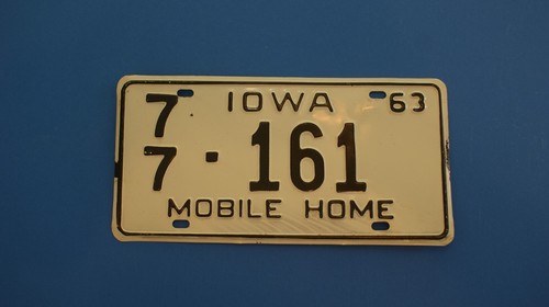 1963 iowa license plate polk - license,