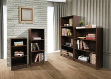 CUBE 3/4 TIER MODERN WOODEN BOOK CASE DISPLAY STORAGE SHELVING UNIT