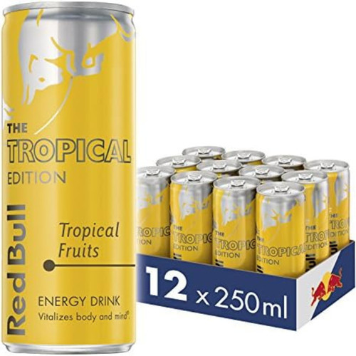 Red bull energy - red, tropical