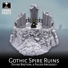 Gothic Spire Ruins - 28mm 3d