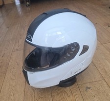 LARGE L HJC WHITE BLACK STRIPE