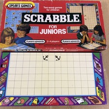 Collectable Vintage Scrabble For Juniors Board Game By Spears Games 1983 Edition