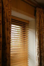 Real Wooden Venetian Blinds - 25mm SLAT WIDTH - 6 COLOURS + CHILD SAFE