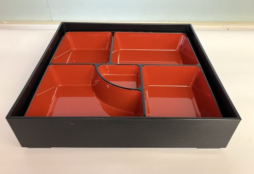 Japanese black red bento - bento, box