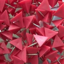 25 X Pink triangle shaped Push