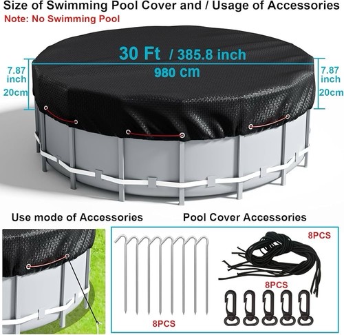 Round pool cover winter - round,
