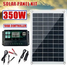 350W Solar Panel Kits & 100A Battery Charger Controller For Car RV Caravan Boat