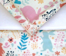 Dolls Pram Cot Bedding Set - Cute Bunny Bunnies Rabbits BABY ANNABELL