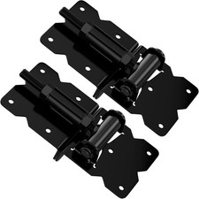 SKYSEN Self-Closing Gate Hinges for Wooden Fences, 2-Pack Heavy Duty