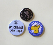 Midland Bank Staff Enamel Griffin Badge With Griffin Savers & Midland Savings
