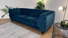 Sofology Bridgerton Fabric 4 Seater in Vader Osprey Blue All Over
