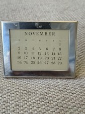 Tiffany & Co. Sterling Silver Perpetual Desk Calendar and Frame Mid Century