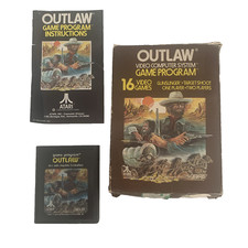 Outlaw ATARI video game in original box / instructions 1978 VTG VGC Gunslinger