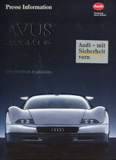 Audi Avus quattro]original PRESS KIT 1992 English text & 9 press photos