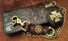 wallet custom leather TOOLED