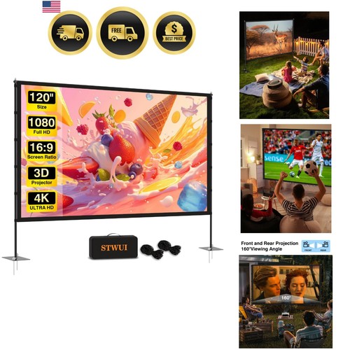 Portable projector screen - portable, 120