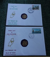 2x 1982 * UNC * ISLE OF MAN