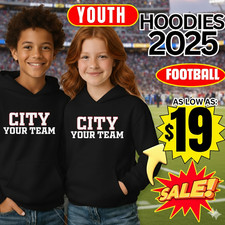 Youth Black Hoodies Football