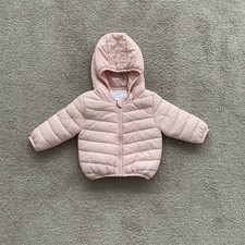 Cute infant baby pink puffer