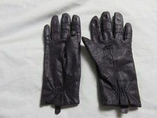 M&S GLOVES GORGEOUS DARK PURPLE LEATHER & LINED GLOVES LADIES SMALL SIZE