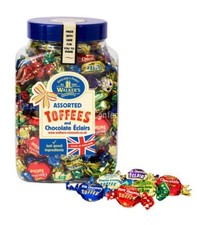 Walkers Nonsuch Assorted Toffee & Eclairs - 1.25kg Gift Jar - Wrapped Vegetarian