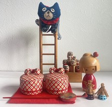 Japanese Folk Toys Set Kokeshi