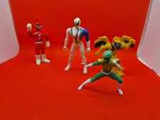 2004 Bandai Power Rangers SPD - White Deluxe Small Action Figure Bundle 4 Items