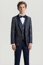 Boys Velvet Damask Tuxedo 3