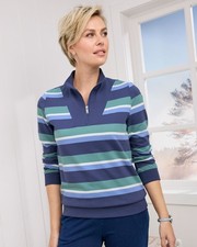 COTTON TRADERS LADIES ZIP NECK
