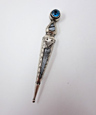 Antique W.J&S Silver Scottish Kilt Pin Dirk Brooch - Blue Vintage 1917 925 6.35g