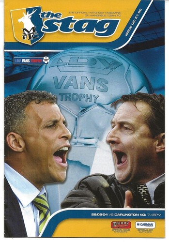 Football programme mansfield - football,