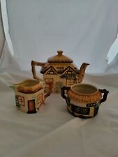 Keele Street Pottery 3 Piece cottage wear tea pot, Milk Jug, Sugar bowl
